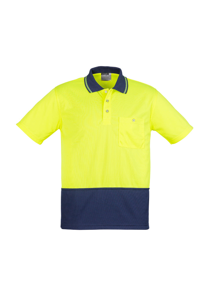 ACTIV EMBROIDERY DESIGNS, SYZMIK WORKWEAR, Unisex Hi Vis Basic Spliced Polo - Short Sleeve