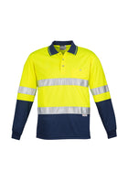 Hi Vis Spliced L/S Polo -  Hoop Taped (Mens)