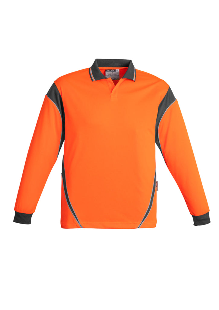 ACTIV EMBROIDERY DESIGNS, SYZMIK WORKWEAR, Hi Vis Aztec L/S Polo (Mens)