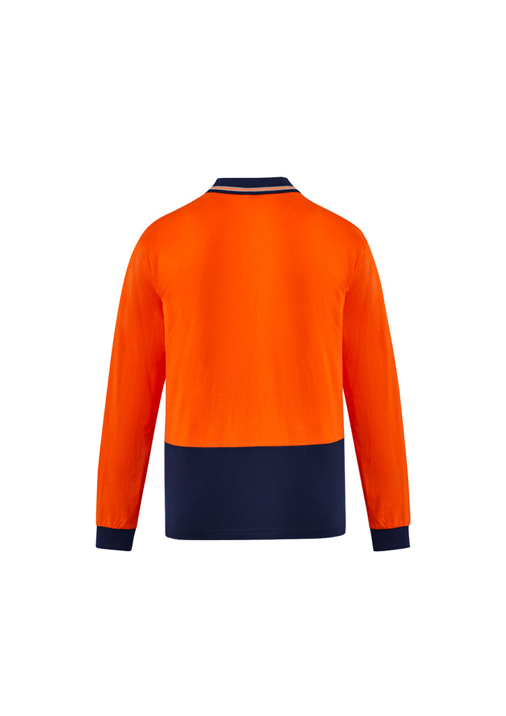 Hi Vis Cotton L/S Polo (Mens)