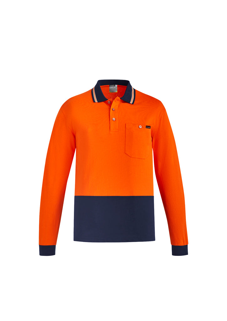 Hi Vis Cotton L/S Polo (Mens)