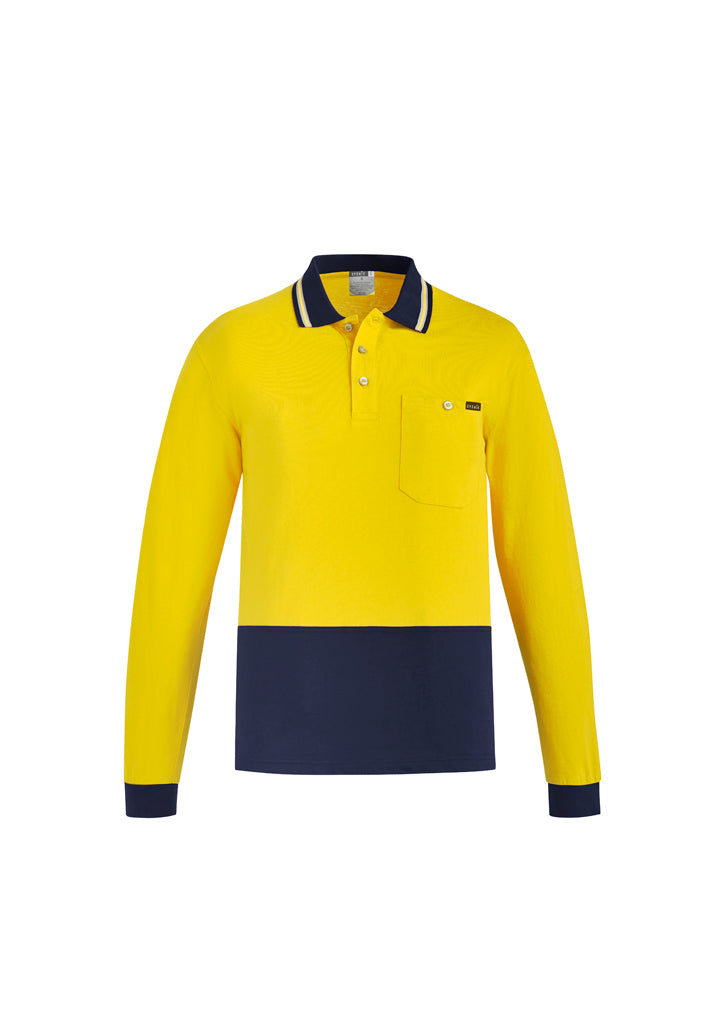 Hi Vis Cotton L/S Polo (Mens)