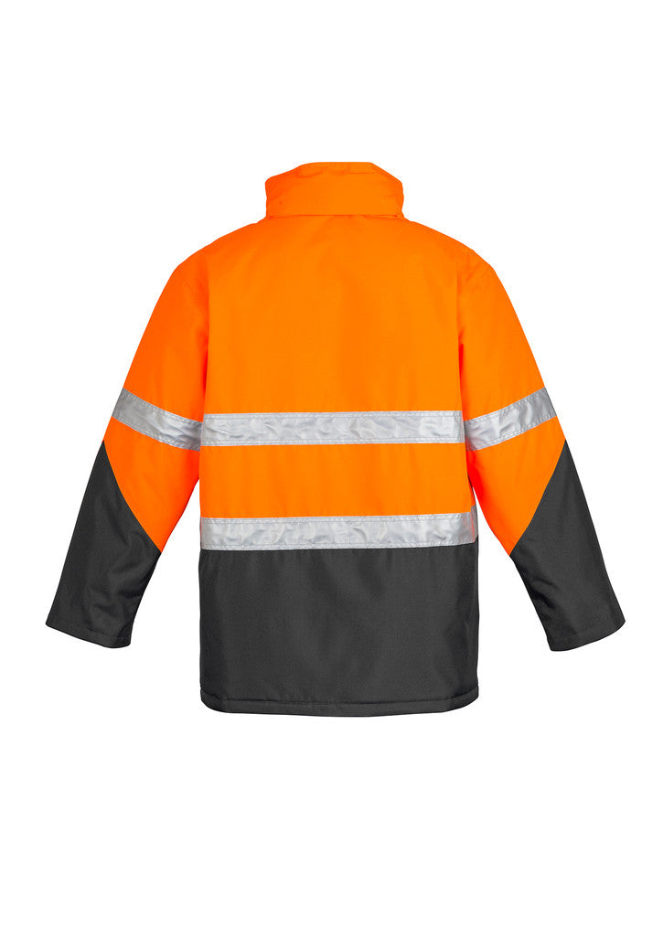 ACTIV EMBROIDERY DESIGNS. UNIFORMS. HI VIS STORM JACKET. MENS.