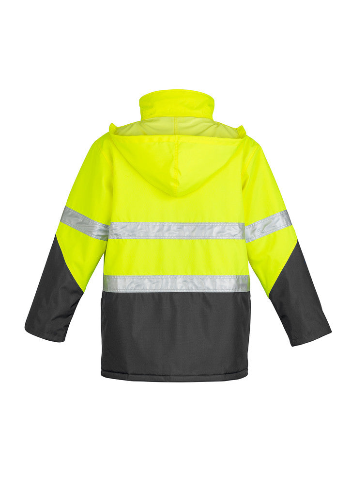 ACTIV EMBROIDERY DESIGNS. UNIFORMS. HI VIS STORM JACKET. MENS.