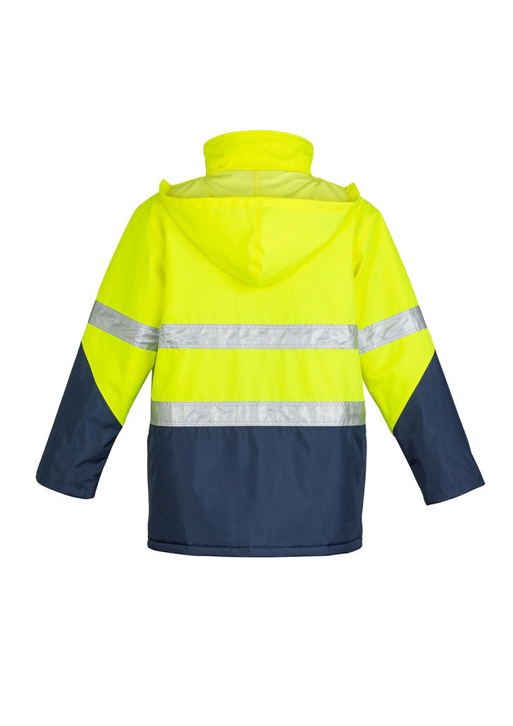 ACTIV EMBROIDERY DESIGNS. UNIFORMS. HI VIS STORM JACKET. MENS.