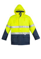 ACTIV EMBROIDERY DESIGNS. UNIFORMS. HI VIS STORM JACKET. MENS.