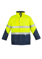 ACTIV EMBROIDERY DESIGNS. UNIFORMS. HI VIS STORM JACKET. MENS.