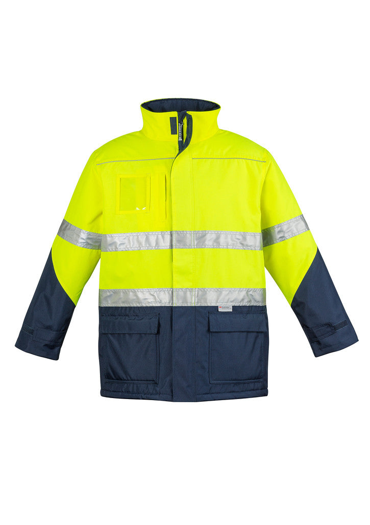 ACTIV EMBROIDERY DESIGNS. UNIFORMS. HI VIS STORM JACKET. MENS.