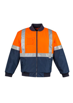 ACTIV EMBROIDERY DESIGNS. UNIFORMS. HI VIS QUILTED FLYING JACKET. MENS.