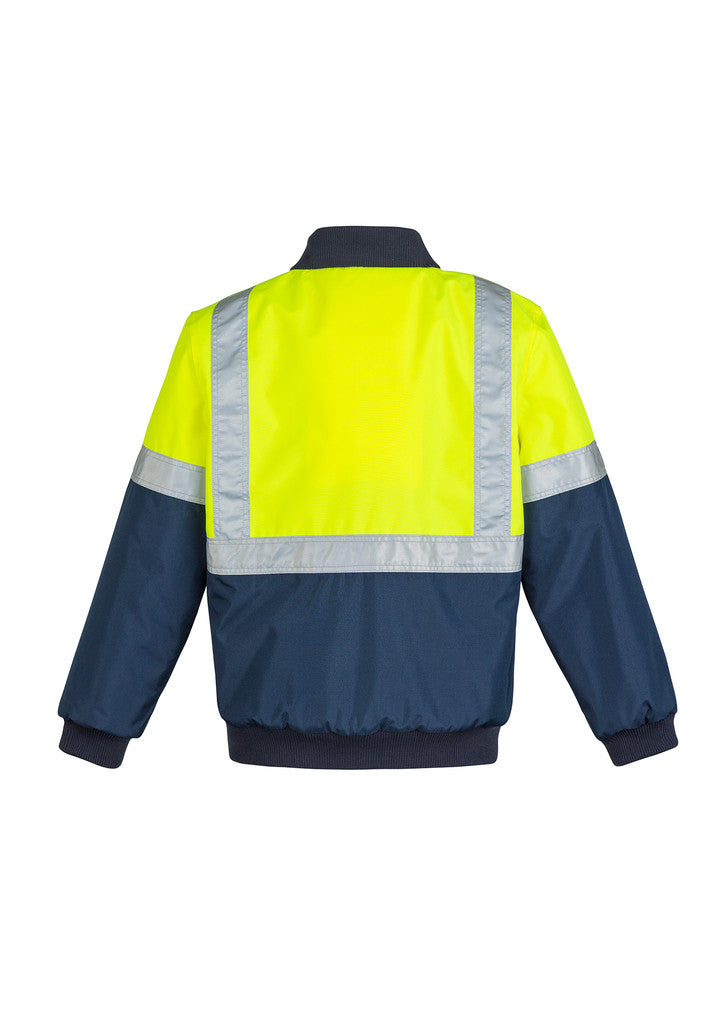 ACTIV EMBROIDERY DESIGNS. UNIFORMS. HI VIS QUILTED FLYING JACKET. MENS.