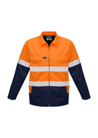 ACTIV EMBROIDERY DESIGNS. UNIFORMS. HI VIS COTTON DRILL JACKET. MENS.