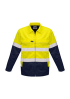 ACTIV EMBROIDERY DESIGNS. UNIFORMS. HI VIS COTTON DRILL JACKET. MENS.