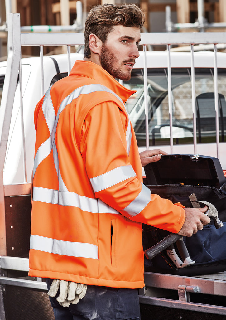 Hi Vis 2 in 1 X Back Soft Shell Jacket (Unisex)