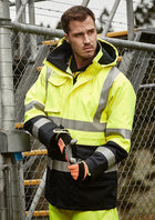 ACTIV EMBROIDERY DESIGNS. UNIFORMS. FR ARC RATED STATIC WATERPROOF JACKET. MENS.