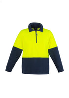 ACTIV EMBROIDERY DESIGNS. UNIFORMS. HI VIS HALF ZIP FLEECE JUMPER. UNISEX.