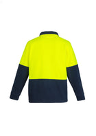ACTIV EMBROIDERY DESIGNS. UNIFORMS. HI VIS HALF ZIP FLEECE JUMPER. UNISEX.