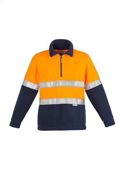 ACTIV EMBROIDERY DESIGNS. UNIFORMS. HI VIS FLEECE JUMPER HOOP TAPED. MENS.