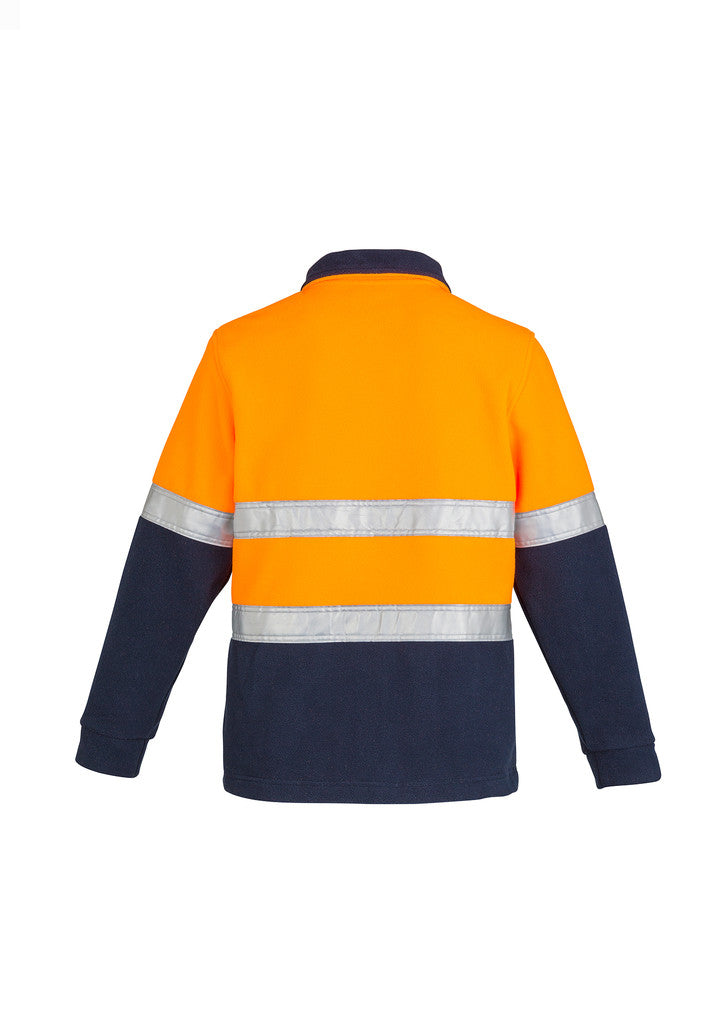 ACTIV EMBROIDERY DESIGNS. UNIFORMS. HI VIS FLEECE JUMPER HOOP TAPED. MENS.