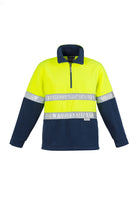 ACTIV EMBROIDERY DESIGNS. UNIFORMS. HI VIS FLEECE JUMPER HOOP TAPED. MENS.