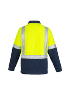 ACTIV EMBROIDERY DESIGNS. UNIFORMS. HI VIS FLEECE JUMPER SHOULDER TAPED. MENS.