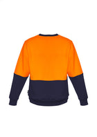 ACTIV EMBROIDERY DESIGNS. UNIFORMS. HI VIS CREW SWEATSHIRT. UNISEX.