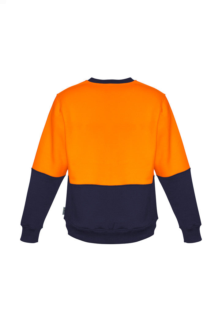 ACTIV EMBROIDERY DESIGNS. UNIFORMS. HI VIS CREW SWEATSHIRT. UNISEX.