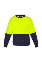 ACTIV EMBROIDERY DESIGNS. UNIFORMS. HI VIS CREW SWEATSHIRT. UNISEX.