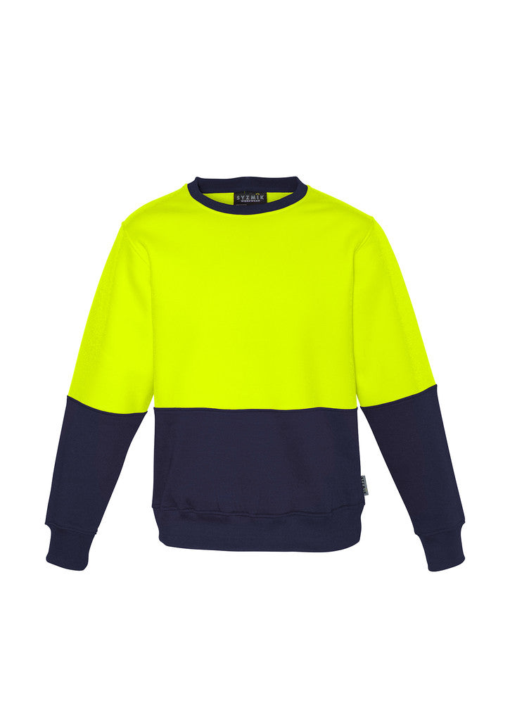 ACTIV EMBROIDERY DESIGNS. UNIFORMS. HI VIS CREW SWEATSHIRT. UNISEX.