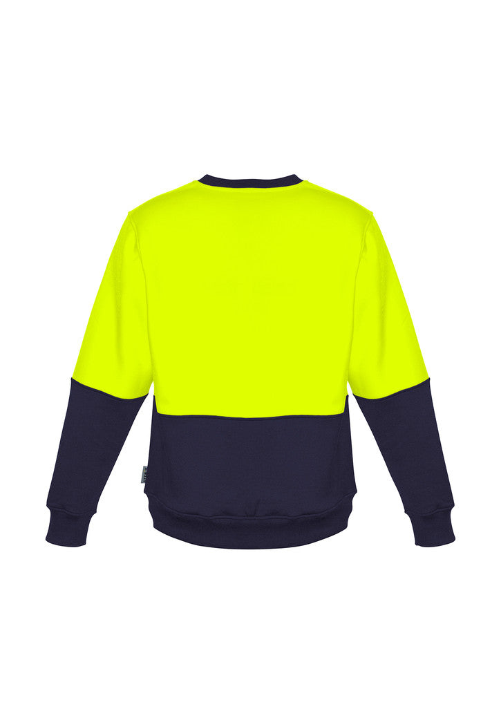 ACTIV EMBROIDERY DESIGNS. UNIFORMS. HI VIS CREW SWEATSHIRT. UNISEX.