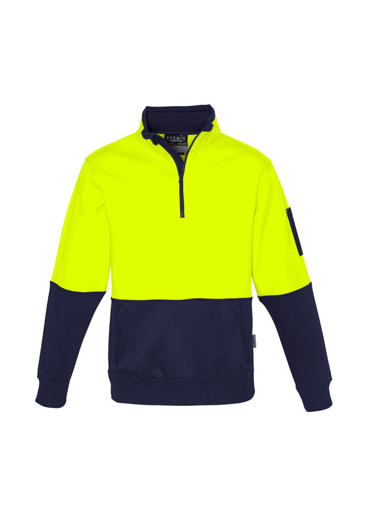 ACTIV EMBROIDERY DESIGNS. UNIFORMS. HI VIS HALF ZIP PULLOVER. UNISEX.