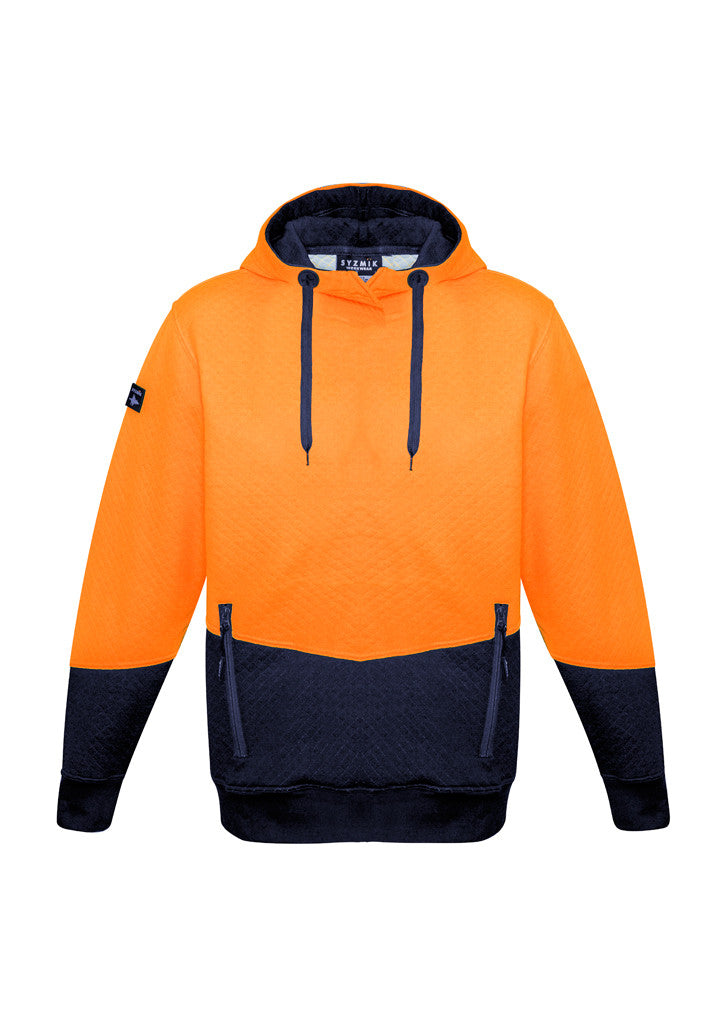 ACTIV EMBROIDERY DESIGNS. UNIFORMS. HI VIS TEXTURED JACQUARD HOODIE. UNISEX.