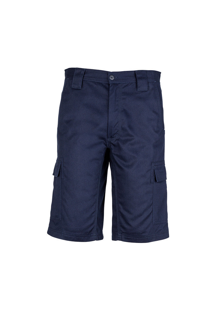 ACTIV EMBROIDERY DESIGNS. UNIFORMS. DRILL CARGO SHORT. MENS.