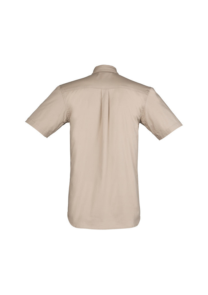 ACTIV EMBROIDERY DESIGNS. UNIFORMS. LIGHT WEIGHT TRADIE SHIRT SHORT SLEEVE. MENS.