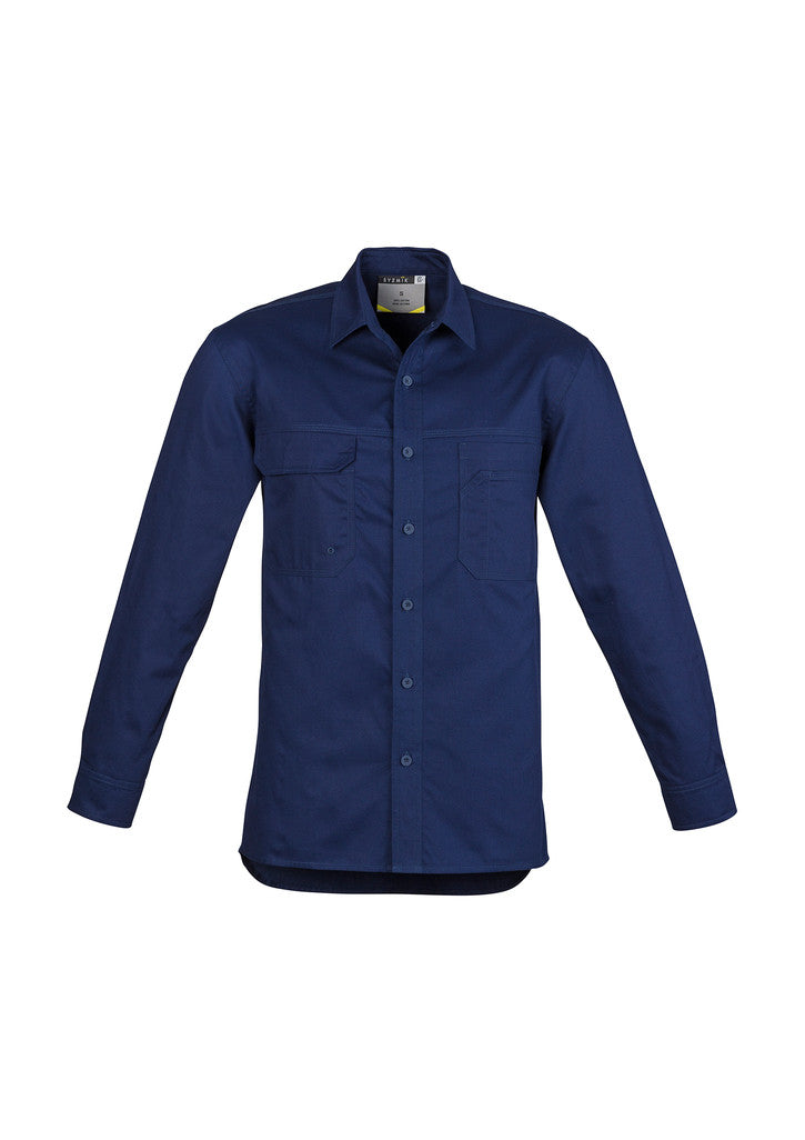 ACTIV EMBROIDERY DESIGNS. UNIFORMS. LIGHTWEIGHT TRADIE SHIRT LONG SLEEVE. MENS.