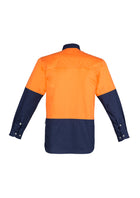 ACTIV EMBROIDERY DESIGNS. UNIFORMS. HI VIS SPLICED INDUSTRIAL SHIRT. MENS.