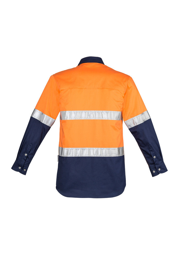 ACTIV EMBROIDERY DESIGNS. UNIFORMS. HI VIS SPLICED INDUSTRIAL SHIRT. MENS.