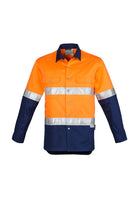 ACTIV EMBROIDERY DESIGNS. UNIFORMS. HI VIS SPLICED INDUSTRIAL SHIRT. MENS.