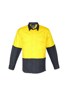 ACTIV EMBROIDERY DESIGNS. UNIFORMS. RUGGED COOLING HI VIS SPLICED SHIRT. MENS.