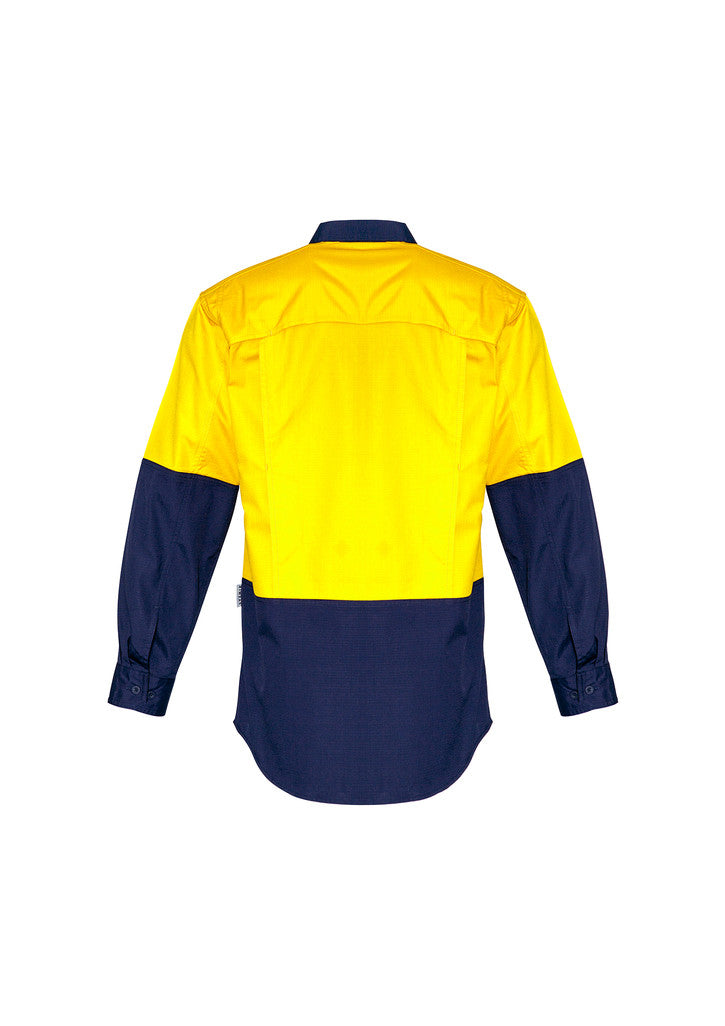 ACTIV EMBROIDERY DESIGNS. UNIFORMS. RUGGED COOLING HI VIS SPLICED SHIRT. MENS.