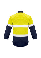 ACTIV EMBROIDERY DESIGNS. UNIFORMS. FR HOOPED TAPED SPLICED SHIRT. MENS.