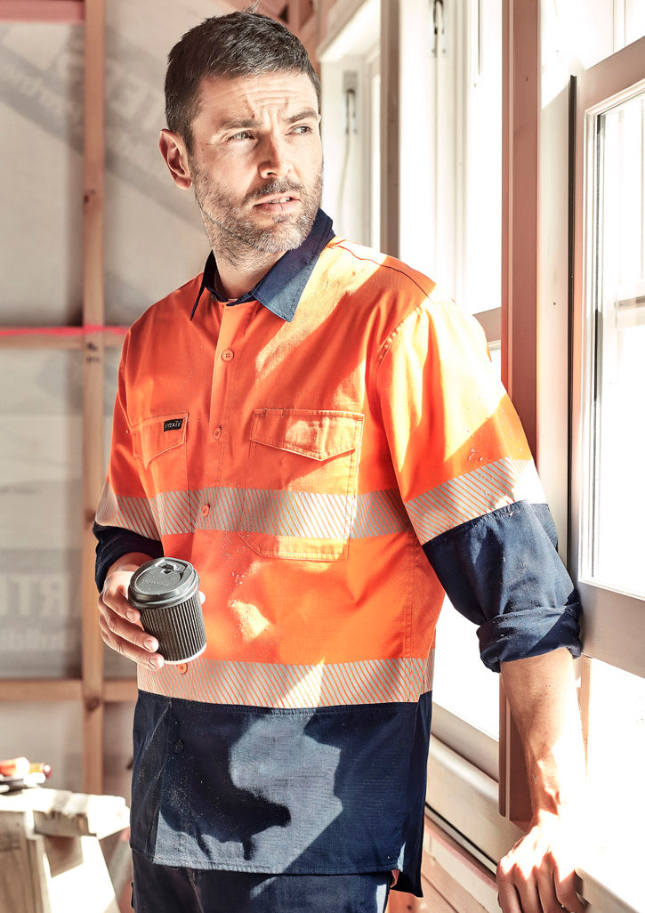 Rugged Cooling Hi Vis Segmented Tape L/S Shirt (Mens)