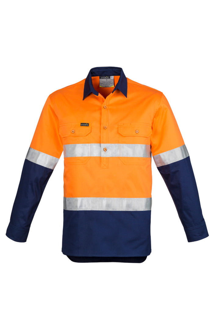 Hi Vis Hoop Taped Closed Front L/S SHIRT (Mens)