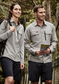 ACTIV EMBROIDERY DESIGNS. WORKWEAR.SYZMIK.Outdoor L/S Shirt (Mens)