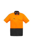 ACTIV EMBROIDERY DESIGNS. UNIFORMS. RUGGED COOLING HI VIS SPLICED SHORT SLEEVE MENS.