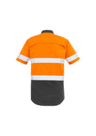 ACTIV EMBROIDERY DESIGNS. UNIFORMS. RUGGED COOLING TAPED HI VIS SPLICED SHORT SLEEVE MENS.