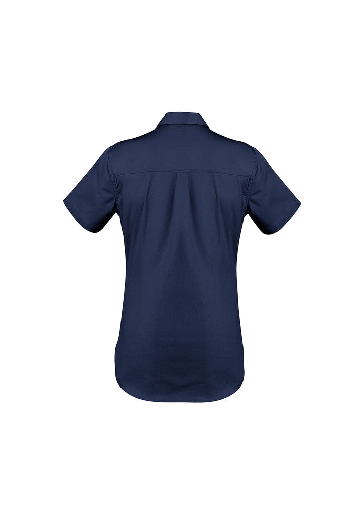 ACTIV EMBROIDERY DESIGNS. UNIFORMS. LIGHTWEIGHT TRADIE SHIRT SHORT SLEEVE. LADIES.