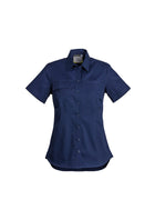 ACTIV EMBROIDERY DESIGNS. UNIFORMS. LIGHTWEIGHT TRADIE SHIRT SHORT SLEEVE. LADIES.