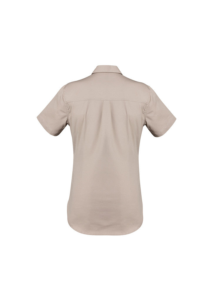 ACTIV EMBROIDERY DESIGNS. UNIFORMS. LIGHTWEIGHT TRADIE SHIRT SHORT SLEEVE. LADIES.
