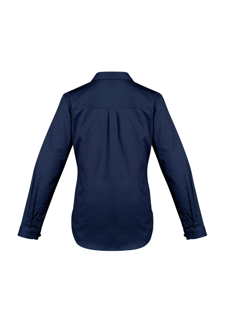 ACTIV EMBROIDERY DESIGNS. UNIFORMS. LIGHTWEIGHT TRADIE SHIRT LONG SLEEVE. LADIES.
