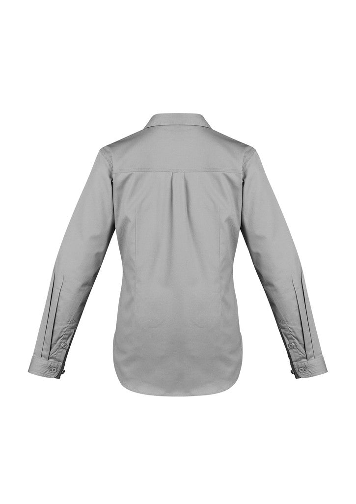 ACTIV EMBROIDERY DESIGNS. UNIFORMS. LIGHTWEIGHT TRADIE SHIRT LONG SLEEVE. LADIES.